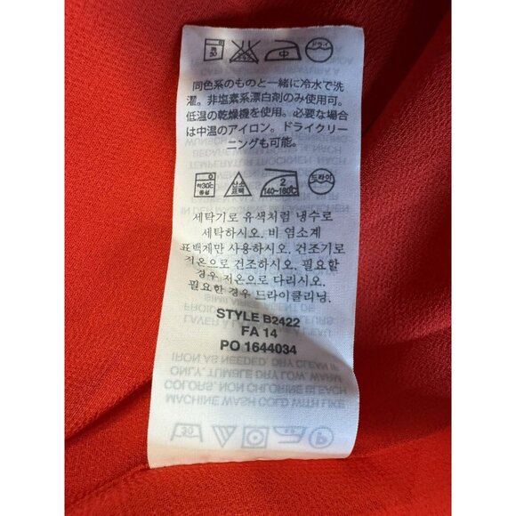 J Crew Shift Dress 6 T Tall 3/4 Red Long Sleeve Washable NEW NWT - Picture 14 of 14